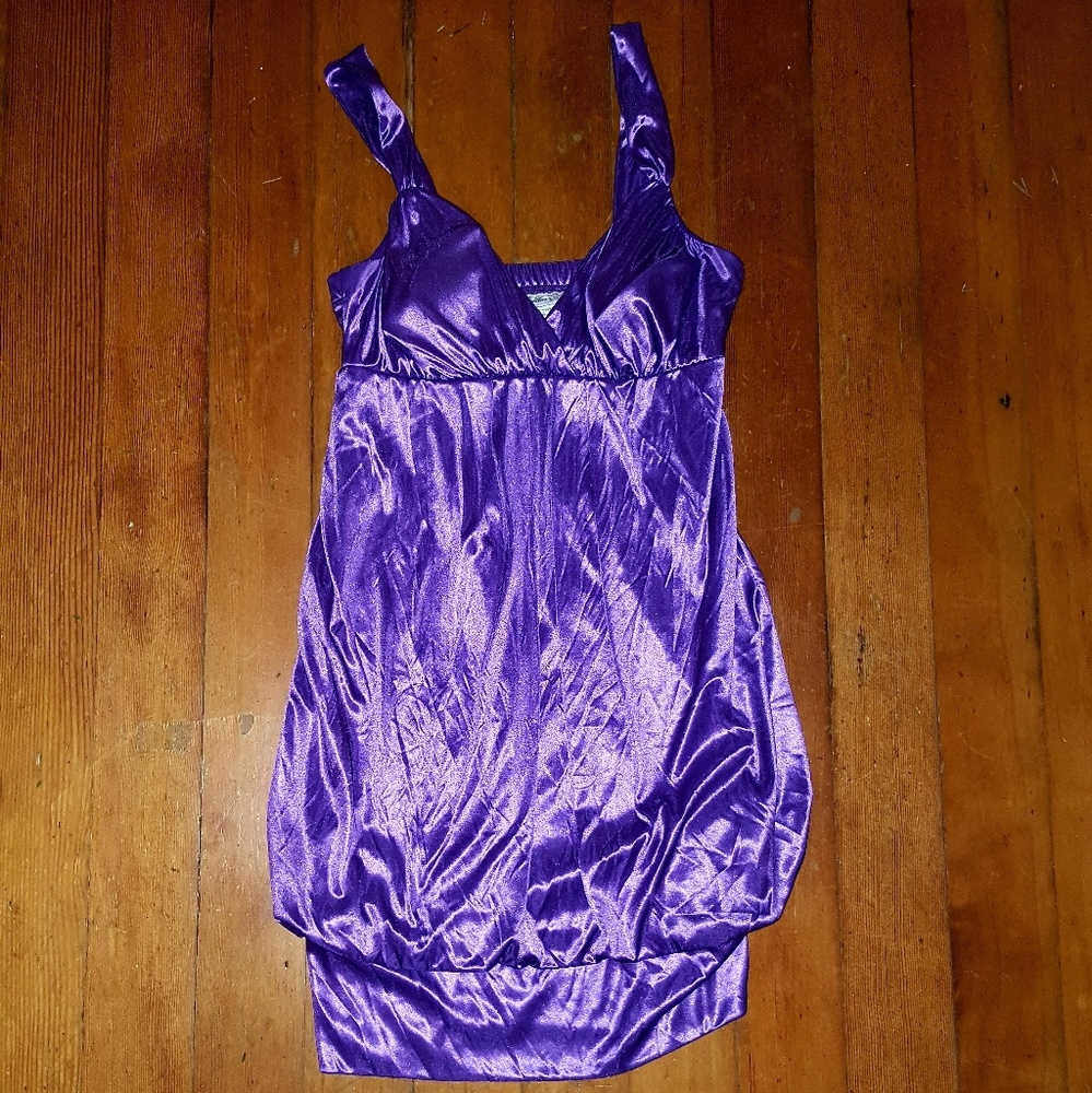 Shiny Purple Party Dress